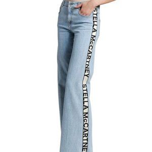 Stella McCartney Mid-Rise Side-Taped Jeans